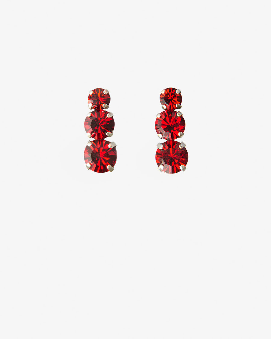 Boucles d'oreille Karlie — Rouge-argenté, vue 1 ; référence BL0332FAD4B01BRDSI