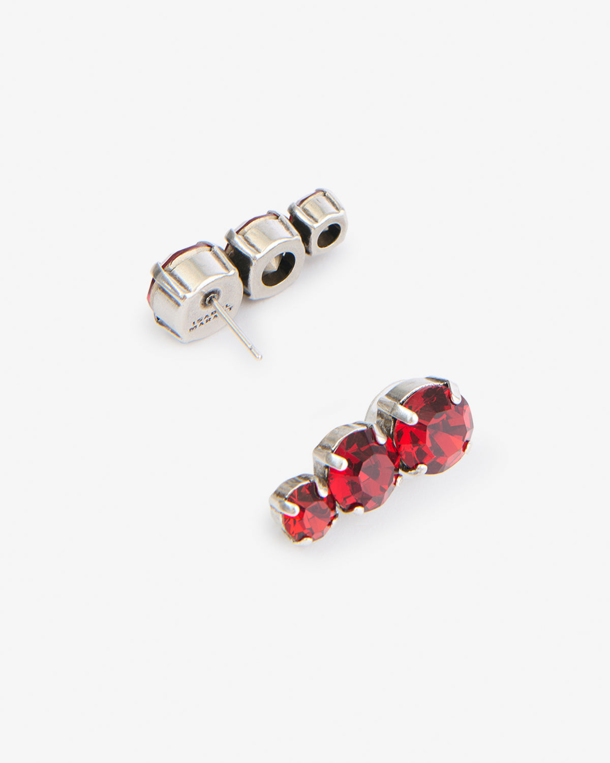 Boucles d'oreille Karlie — Rouge-argenté, vue 3 ; référence BL0332FAD4B01BRDSI