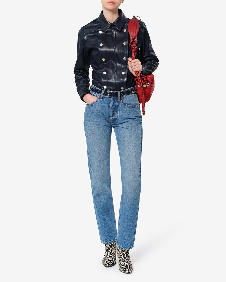 Jean Daya Regular — Bleu, vue 2 ; référence PA0800FAD4H01I30BU