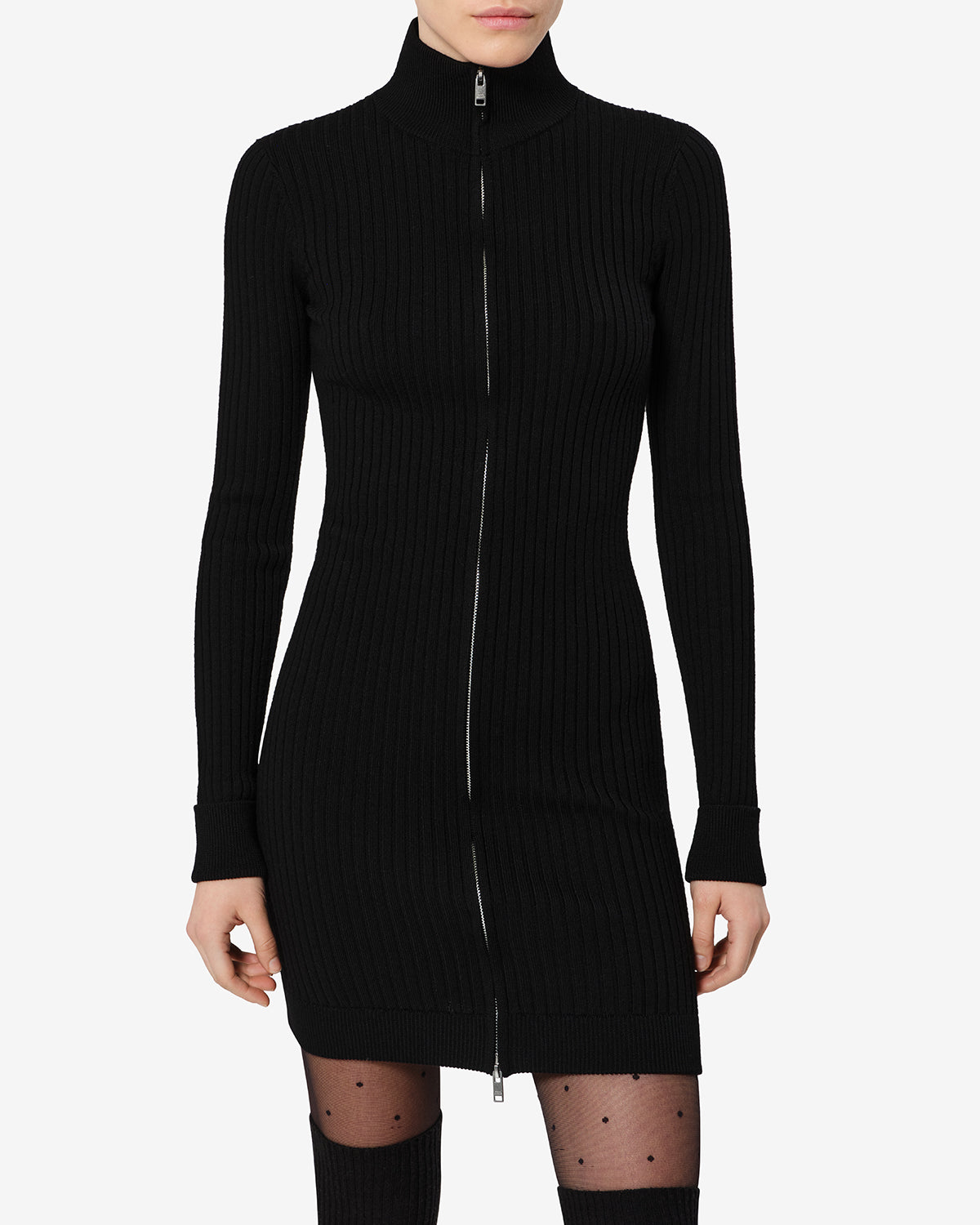 Robe Alexane en laine — Noir, vue 1 ; référence RO1215FAD4L02I01BK