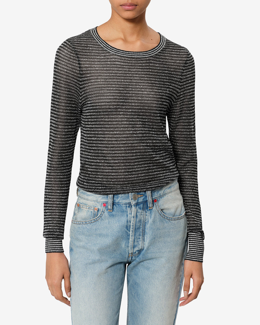 Pull Cenaya — Noir et argenté, vue 1 ; référence PU1013FAD4L10IBKSI