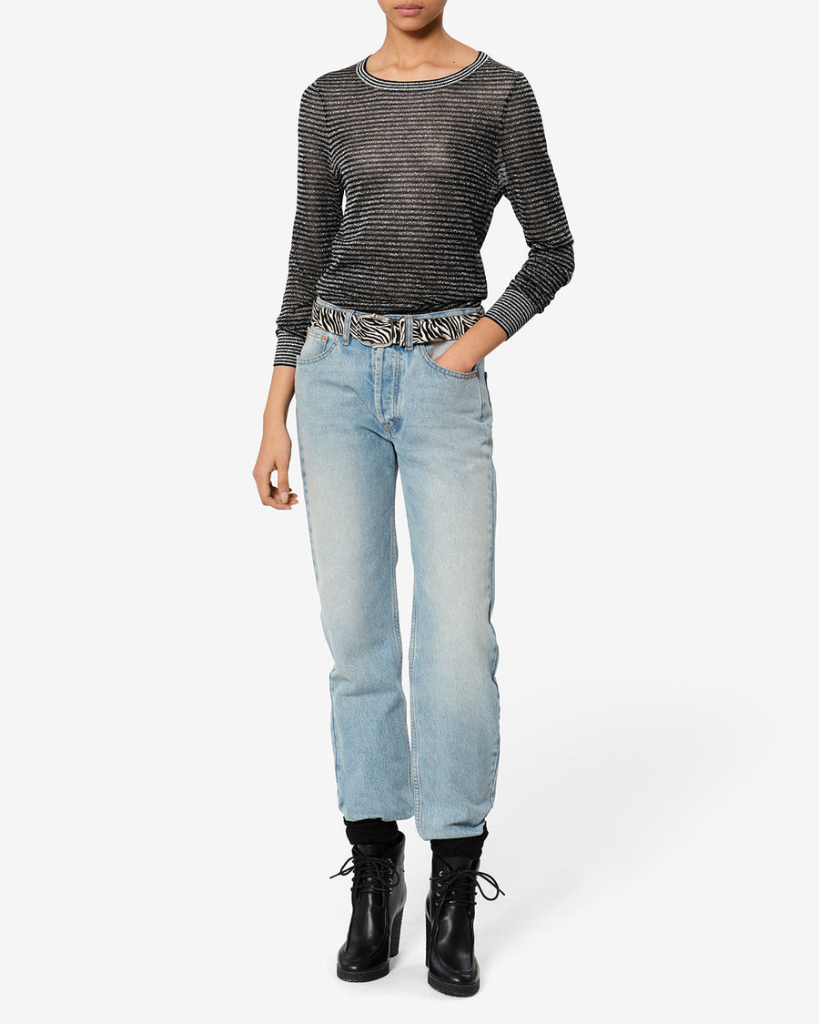Pull Cenaya — Noir et argenté, vue 2 ; référence PU1013FAD4L10IBKSI