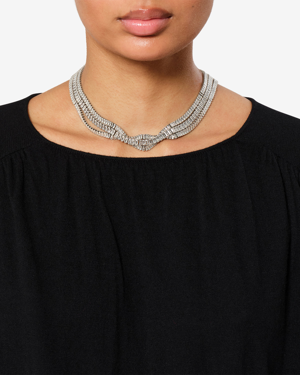 Collier ras du cou Cara — Argenté, vue 2 ; référence RC0092FAD4B05BTRSI
