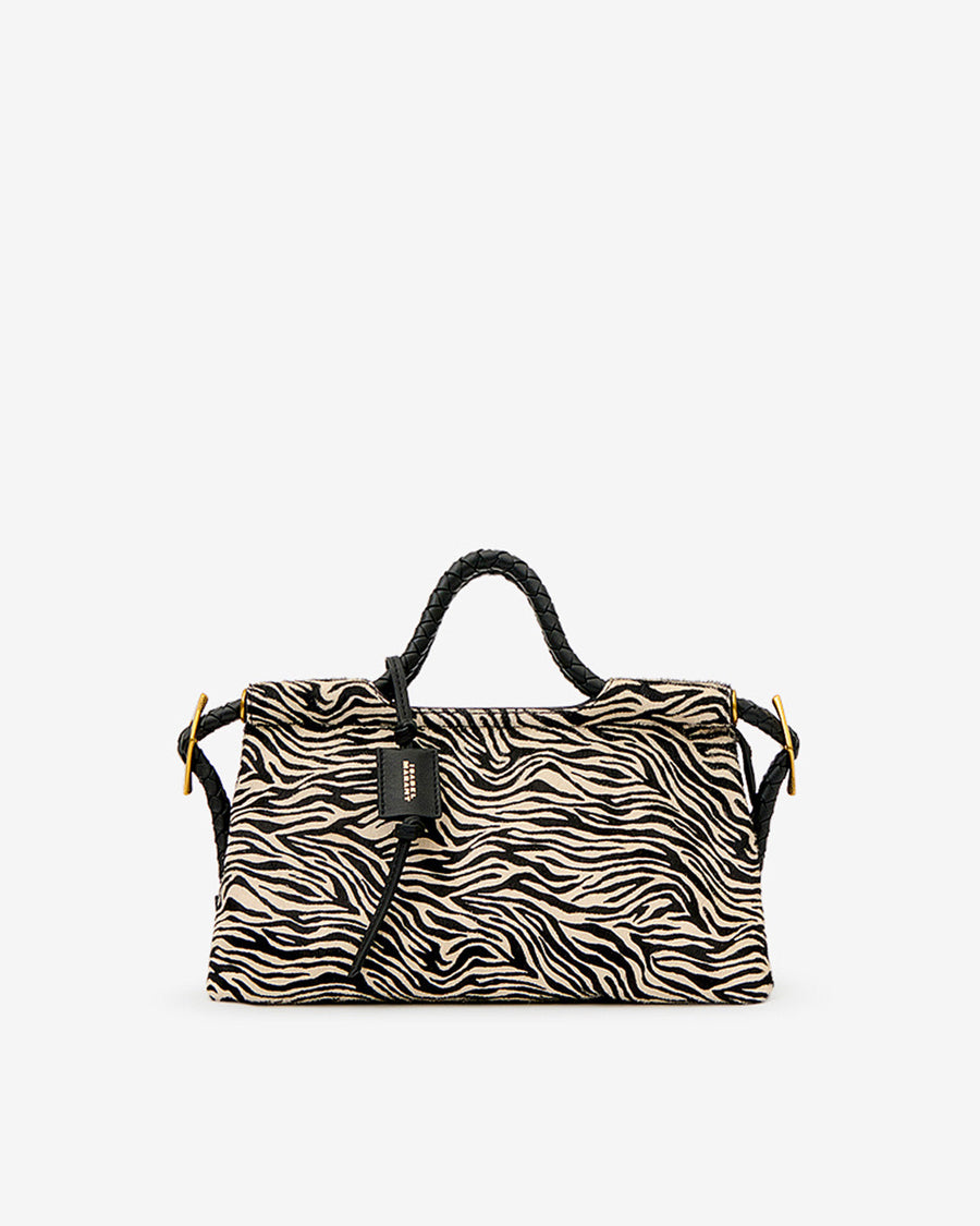 Sac Pipa M en cuir pony — Zèbre, vue 2 ; référence PM0124FAD4C02M20ZA