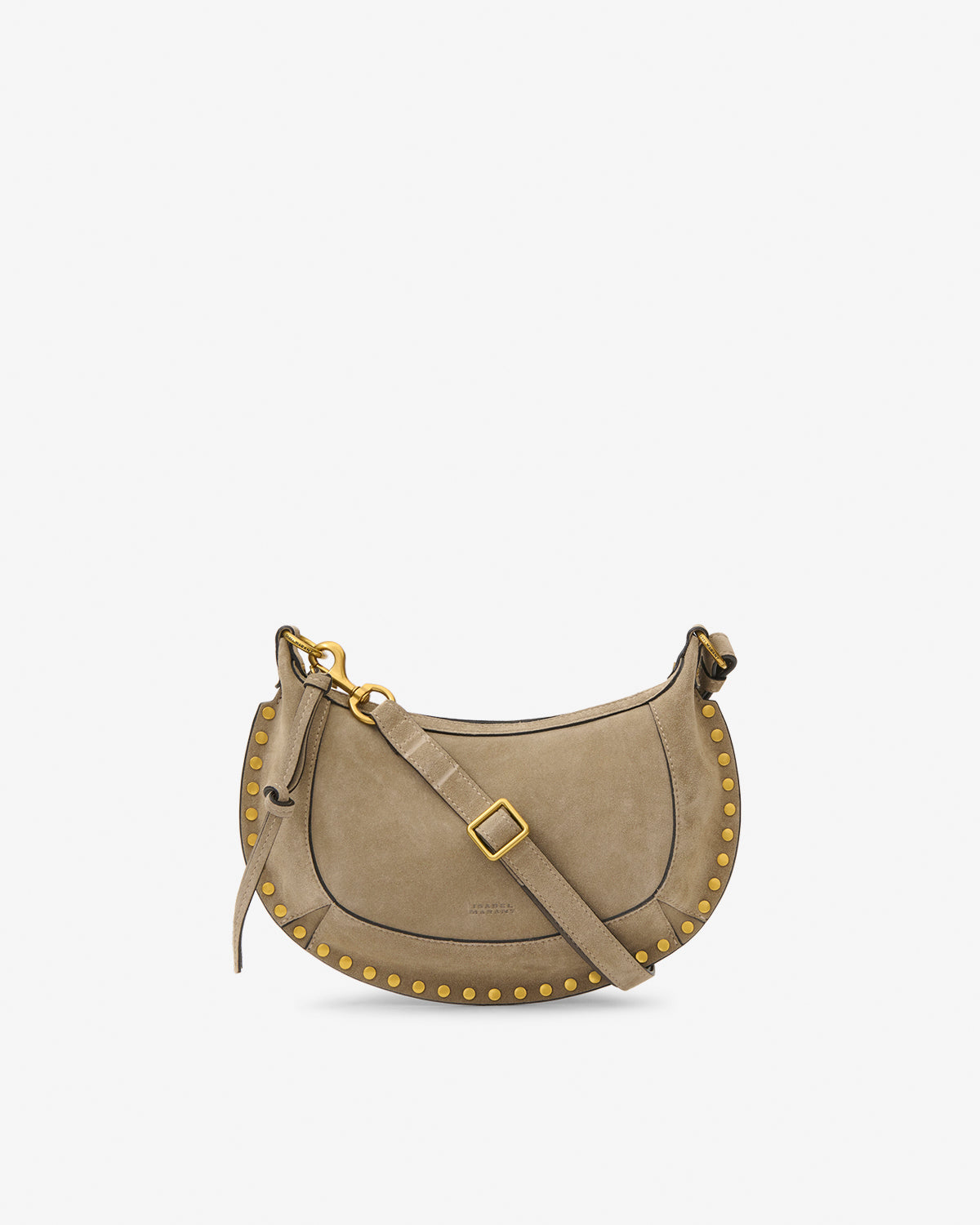 Sac Oskan Moon en cuir velours — Taupe fumé, vue 2 ; référence PP0003FAA3C32M50KT