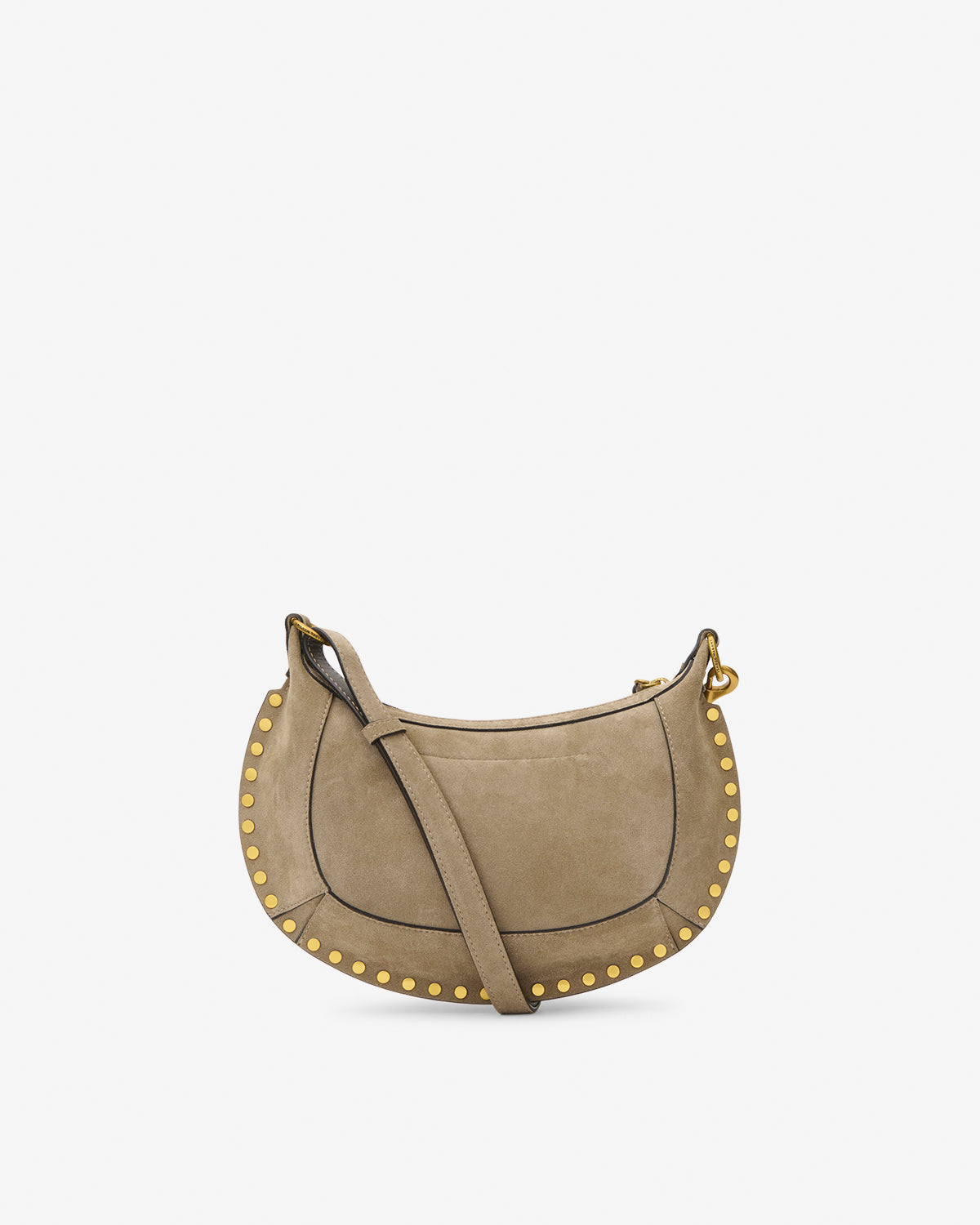 Sac Oskan Moon en cuir velours — Taupe fumé, vue 3 ; référence PP0003FAA3C32M50KT