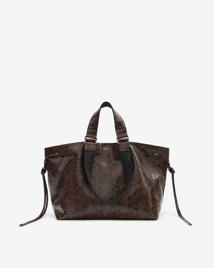 Sac Wardy en cuir effet python — Mocha, vue 2 ; référence PP0015FAD4C28M11MA