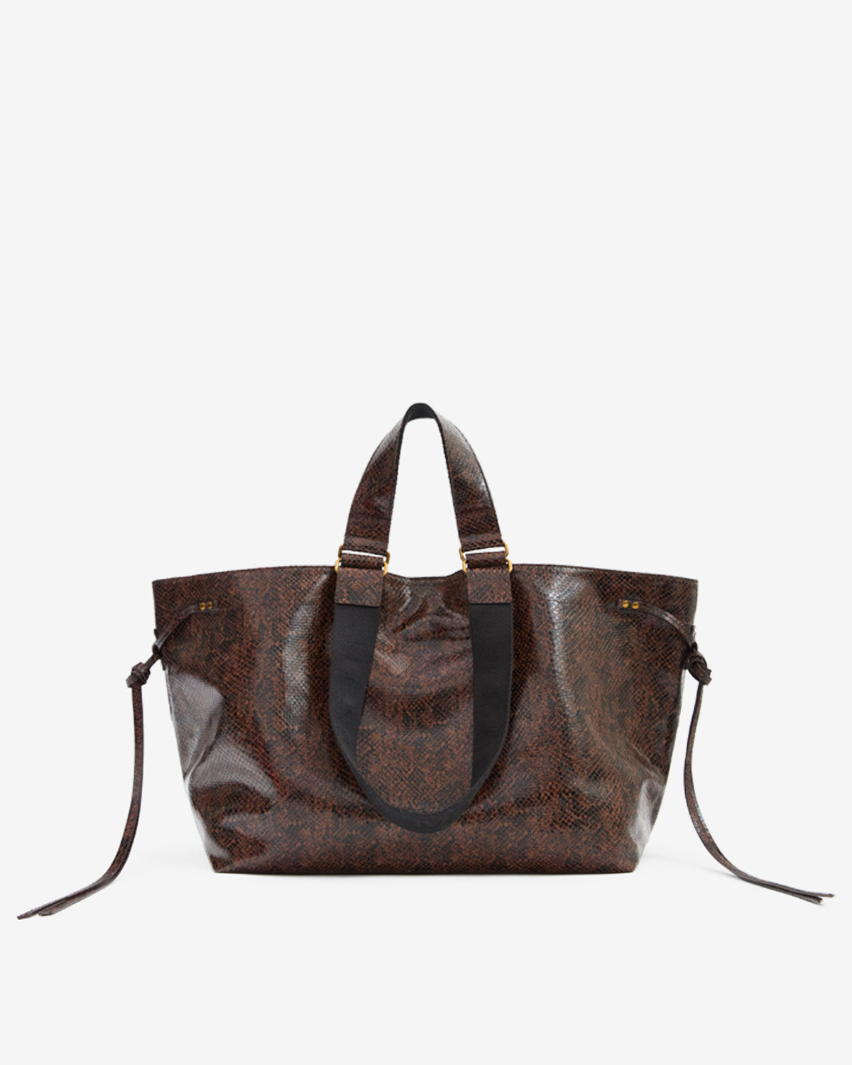 Sac Wardy en cuir effet python — Mocha, vue 3 ; référence PP0015FAD4C28M11MA