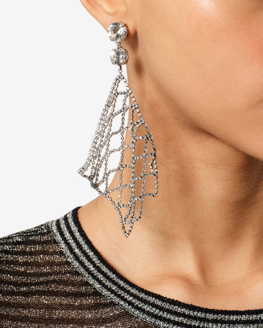 Boucles d'oreille Thalia — Argenté, vue 2 ; référence BL0324FAD4B06BTRSI