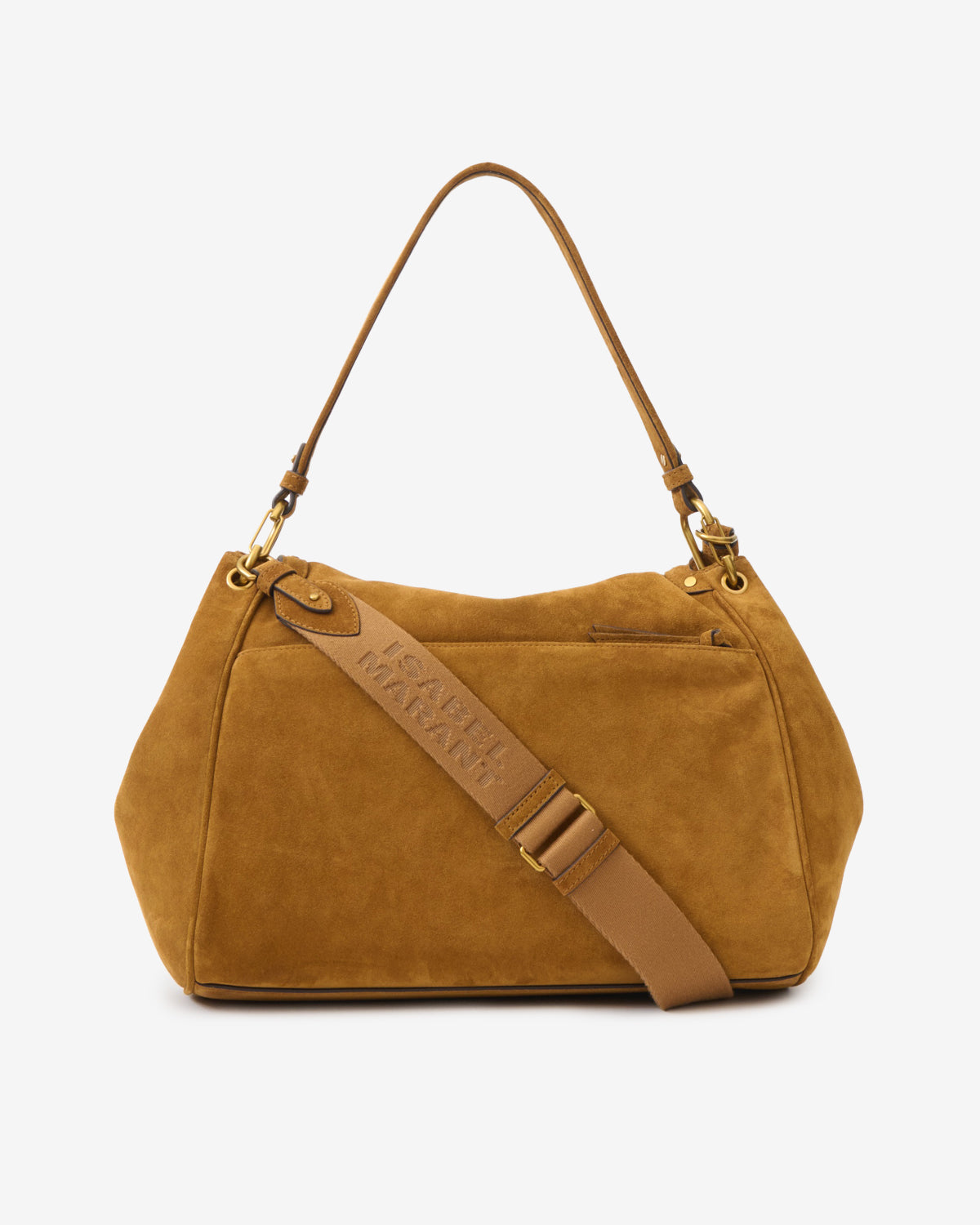 Sac Chany Xl en cuir velours — Cognac, vue 3 ; référence PP0517FAD4C36M50CO