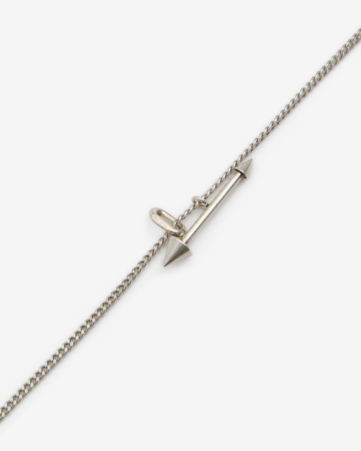Collier Arrow — Argent, vue 3 ; référence CO0211HAD4B05T08SI
