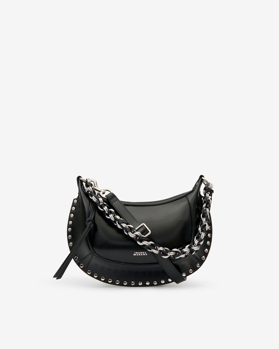 Sac Oskan Moon en cuir grainé — Noir et argenté, vue 1 ; référence PP0003FAD4C22MBKSI