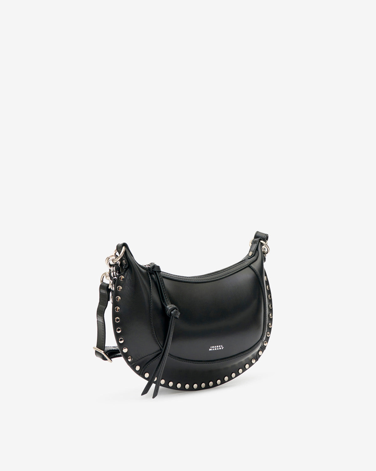 Sac Oskan Moon en cuir grainé — Noir et argenté, vue 3 ; référence PP0003FAD4C22MBKSI