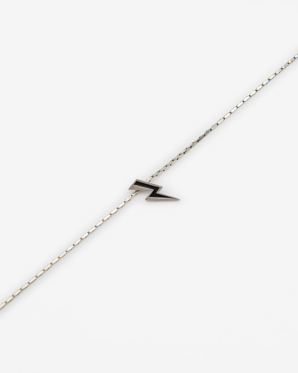 Collier Flash — Noir et argenté, vue 3 ; référence CO0209HAD4B03TBKSI