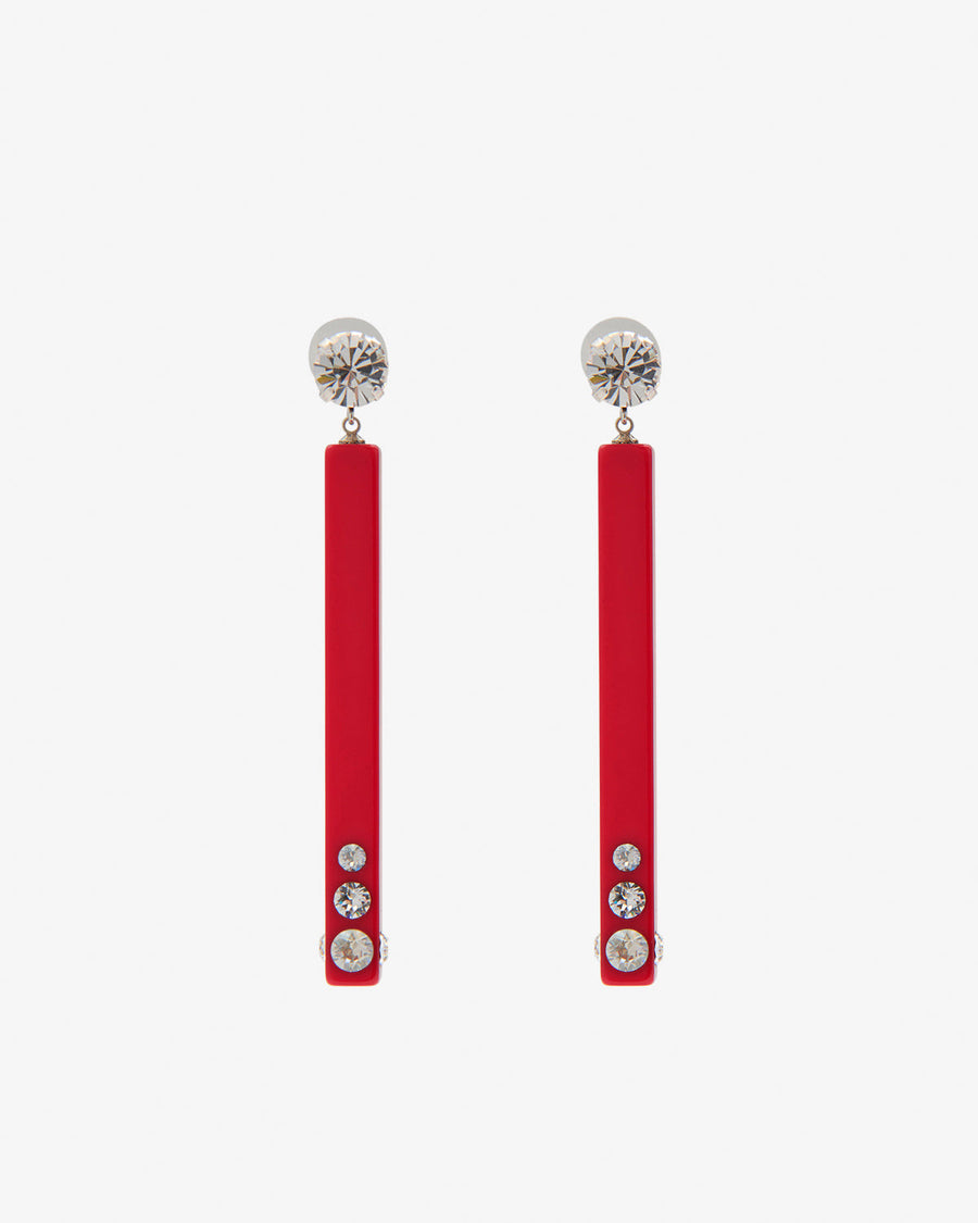 Boucles d'oreille Karlie — Rouge-argenté, vue 1 ; référence BL0321FAD4B01BRDSI