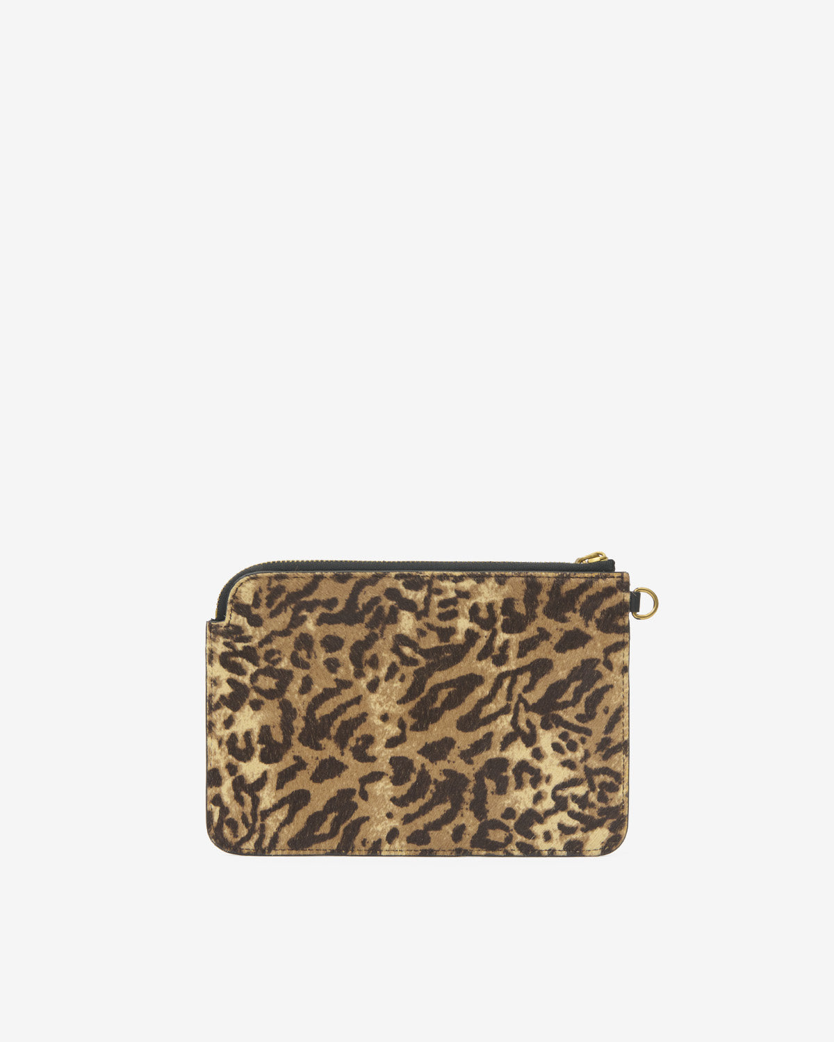 Pochette zippée Oskan Pony en cuir — Fauve, vue 3 ; référence MP0123FAD4C38M50FA