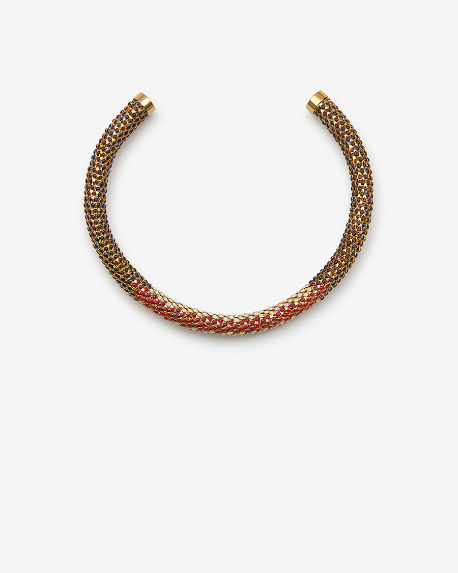Collier ras du cou Doria — Rouge, vue 1 ; référence RC0093FAD4B12B70RD