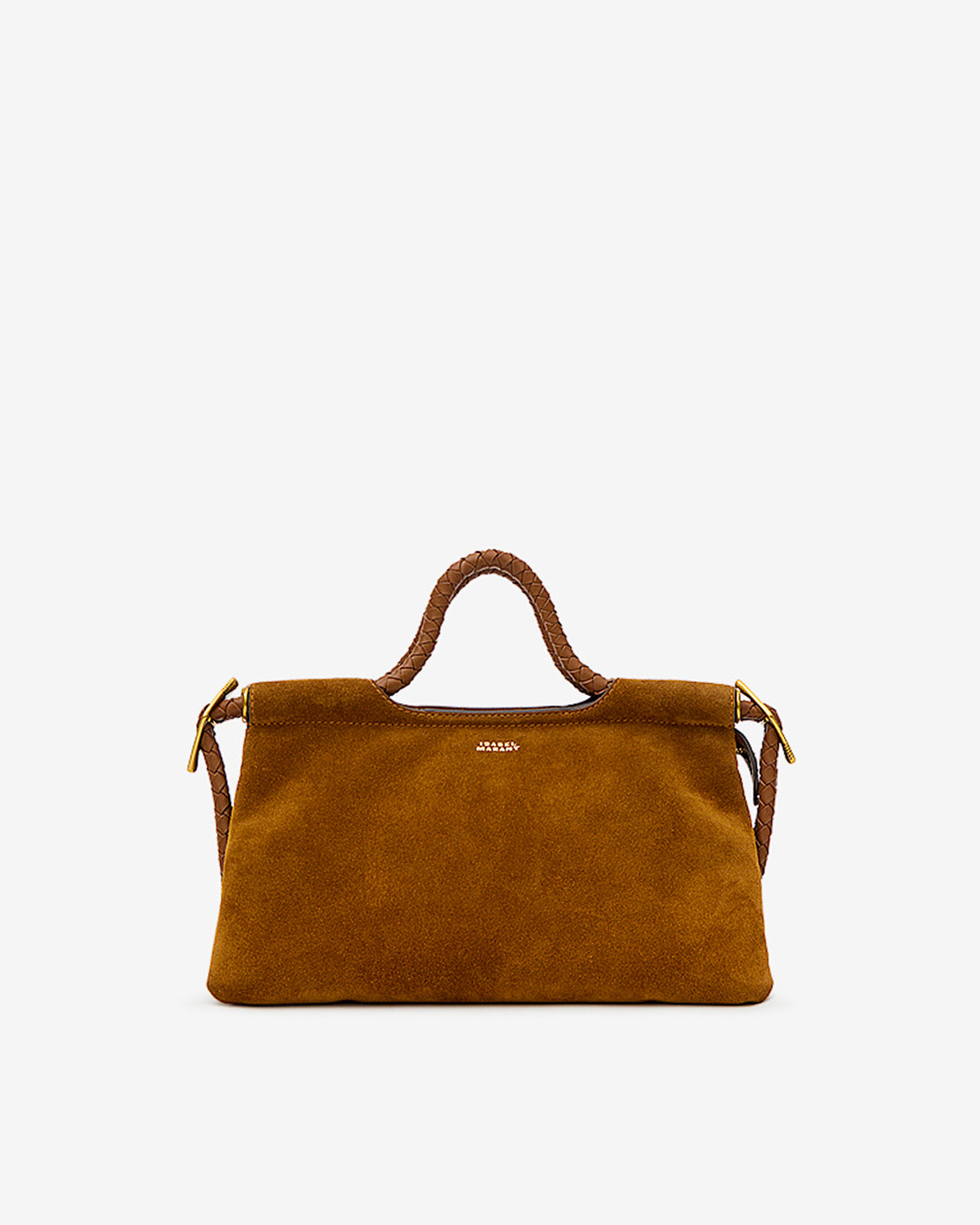 Sac Pipa M en cuir velours — Cognac, vue 2 ; référence PM0124FAD4C34M50CO