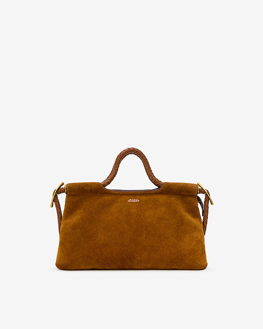 Sac Pipa M en cuir velours — Cognac, vue 2 ; référence PM0124FAD4C34M50CO