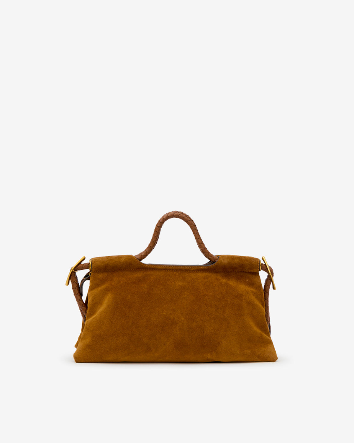 Sac Pipa M en cuir velours — Cognac, vue 3 ; référence PM0124FAD4C34M50CO