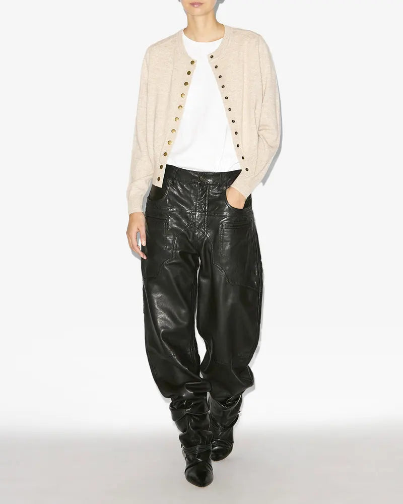 Cardigan Idesia en laine, Beige clair, Isabel Marant — vue 2