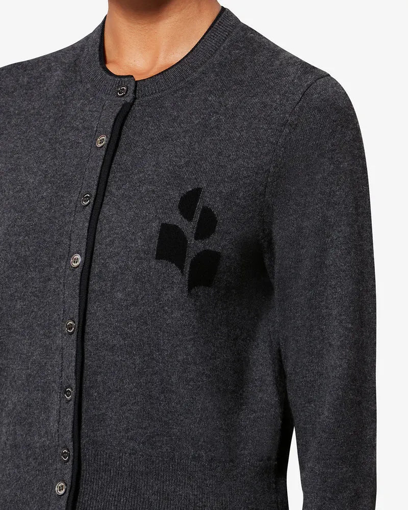 Cardigan Lona, Anthracite-noir, Marant Étoile — vue 3