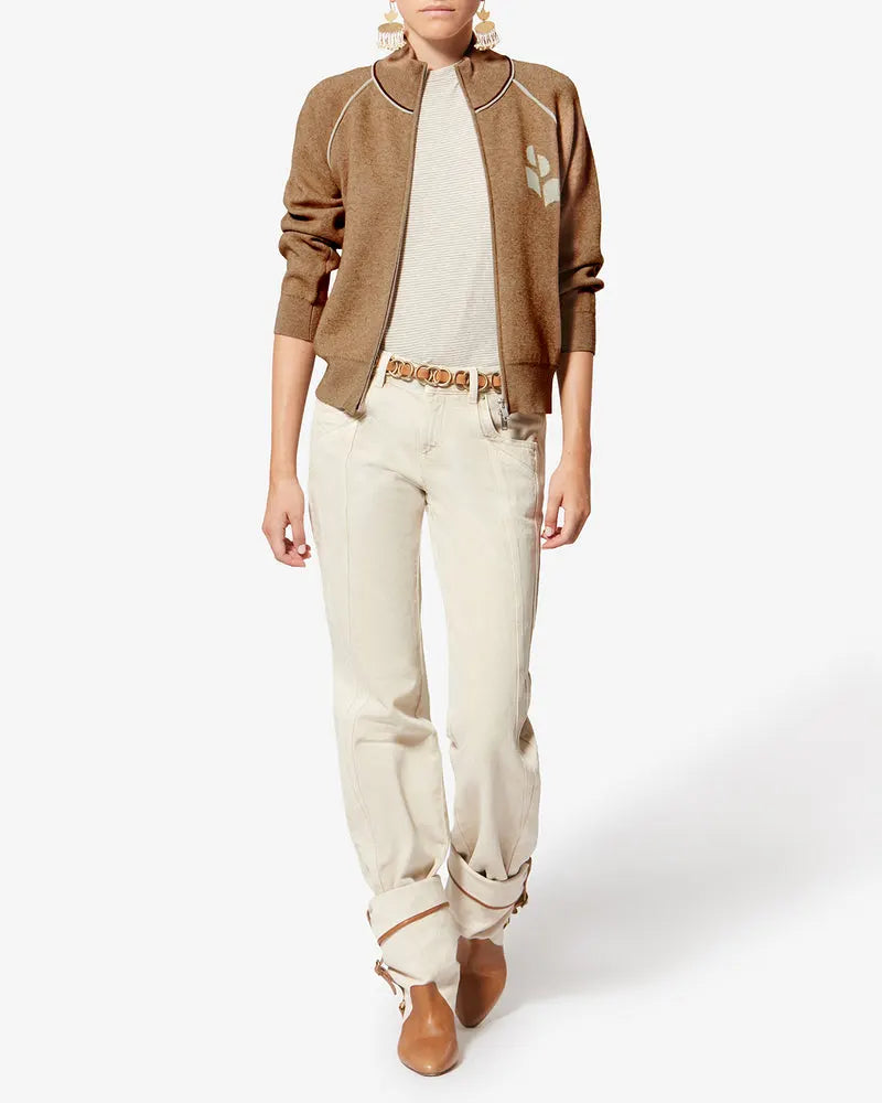 Cardigan Lanya, Camel-gris clair, Marant Étoile — vue 2