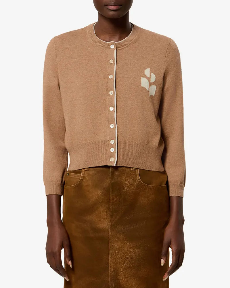 Cardigan Lona, Camel-gris clair, Marant Étoile — vue 1