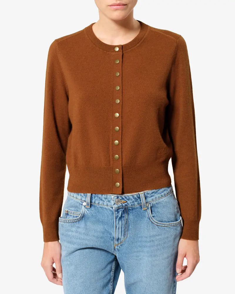 Cardigan Idesia en laine, Caramel, Isabel Marant — vue 1