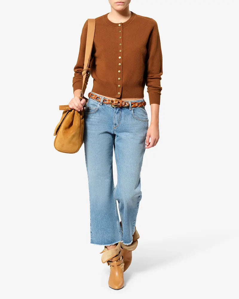 Cardigan Idesia en laine, Caramel, Isabel Marant — vue 2