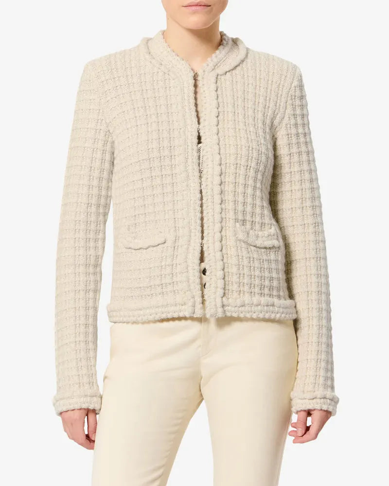 Cardigan Hortense en laine, Écru, Isabel Marant — vue 1
